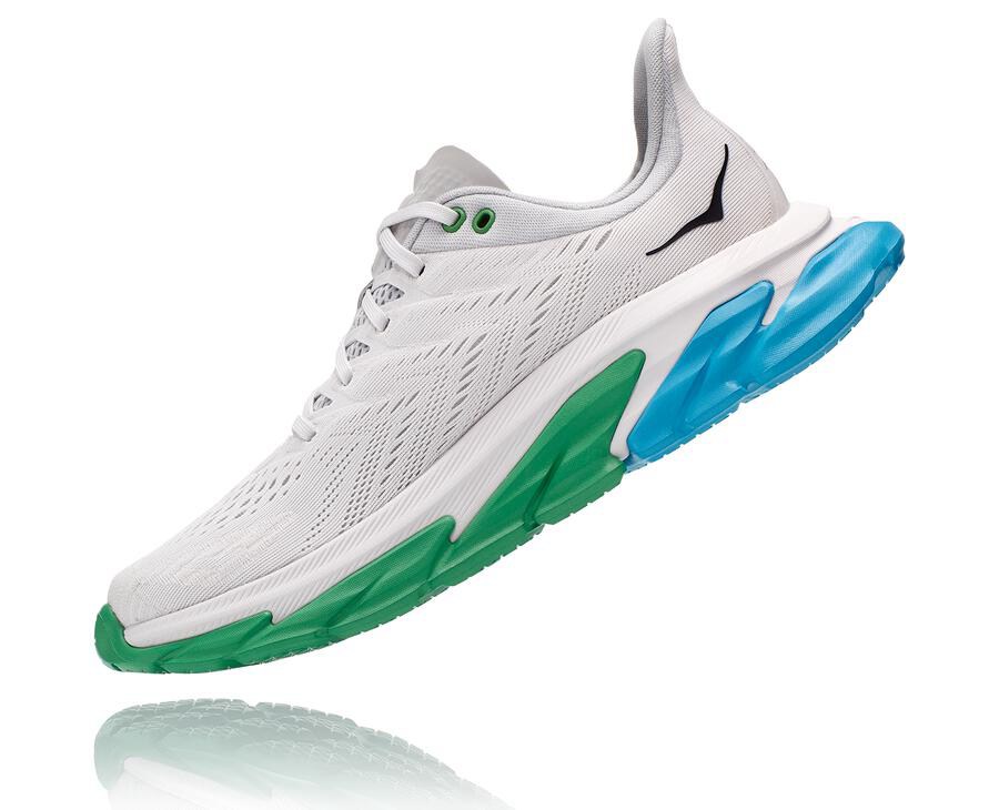 Running Shoes Mens - Hoka One One Clifton Edge - White - ANUCQBI-58